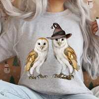 Halloween Owl SVG PNG, Witch Hat Barn Owl Clipart, Fall Shirt Design, Spooky Animal Sublimation PNG,