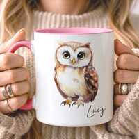 CUSTOM Cute Owl Mug • Bird Lover Gifts • Personalised Owl Gift • Gift for Her Sister 