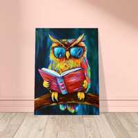 Night Owl - Vibrant oil paint style print
