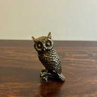 Miniature Brass Owl