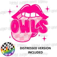 Owls Pink Out Design, School Team Shirt, October Breast Cancer Awareness School Sports Shirt, Footba