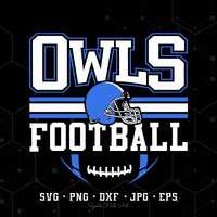 Owls Mascot SVG PNG, Owls Football SVG, Varsity Owls Shirt, School Spirit Mascot Svg, Football Cheer