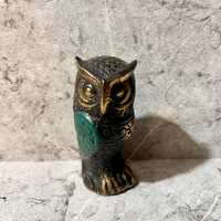 Bronze Owl Figure – Handcrafted Animal Sculpture | Symbol of Wisdom & Night Guardian Home 