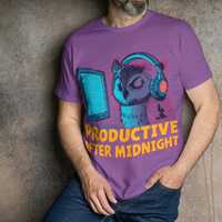 Funny Owl Poster | Productive After Midnight | Night Owl Work Humor Wall Art