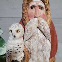 Santa with Snowy owl