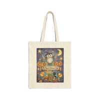 Owl Halloween Trick or Treat Bag: Eco-Friendly Cotton Canvas Kids Tote