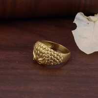 Brass Owl Ring: Vintage Gold Bird Ring, Dainty Jewelry