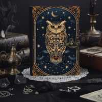 400 Page Owl Grimoire Journal – Blank Book of Shadows | Leather Spell Book of Wisdom | Handmad