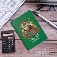 Cozy Fall Owl Notebook Journal Autumn Faith Inspired Gift Back to School Seasonal Writing Planner In
