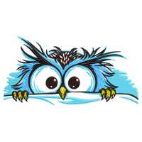 Baby Owl Peeking Embroidery Design, Whimsical Bird Machine Embroidery Digital File, Instant Download