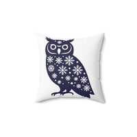 Cozy Animal Print Pillow for Home Decor, Owl & Bear Theme, Perfect Gift for Nature Lovers, Holid