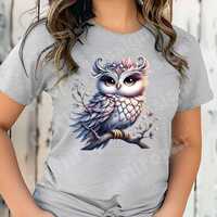 Boho Pastel Owl DTF, Mystical Owl, Elegant Owl Radiant Graphic, Autumn Dtf Autumn Vibes Dtf, Fall-DT