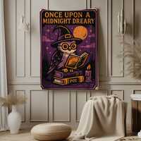 Halloween Owl Reading Blanket: Edgar Allan Poe Bookish Throw