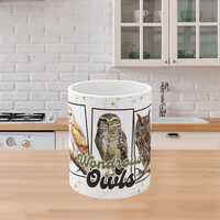 Bird Lover Owl Mug, Owl Ceramic Coffee Mug, Bird Lover Gift, Nature Inspired Woodland Mug, National 