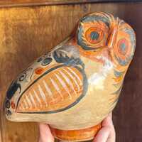 Tonala-style Mexican Pottery Owl (small flaw—see photos)