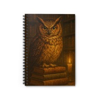 Owl-Themed Spiral Notebook - Perfect for Students, Writers, and Nature Lovers, Great Gift for Book L