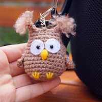 Owl Keychain – Cute Bird Bag Charm – Small Owl Plush Toy – Gift for Owl Lover &nda