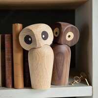 Wood Owl Ornament | Creative Miniature Figurine | Modern Wooden Decor Accessory And Unique Gift