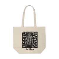 Owl Print Canvas Tote Bag, Eco-Friendly Shopping Bag, Reusable Grocery Bag, Gift for Nature Lovers, 