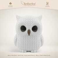 Owl Figurine, Knit-Look 3D Printed Decor, Whimsical Woodland Nursery Gift