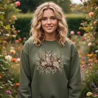 Cottagecore Forestcore Woodland Sweater, Owl Hoodie Option | Cute Owl Shirt | Owl Lover Gift | Bird 
