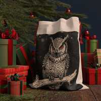 Eerie Owl Gift Bag - Newspaper Vintage Print