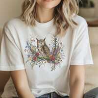 Boho Owl Sweatshirt | Floral Forestcore Aesthetic | Night Owl Sweater Gift for Nature Lovers | Cozy 