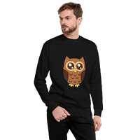 Cute Owl Sweatshirt | Unisex Premium Fleece Pullover | Cozy Animal Graphic Sweater