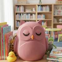 Sleeping Owl Statue | Handcrafted 3D Printed Owl Figurine | Home Decor Gift | Nursery & Kids Roo