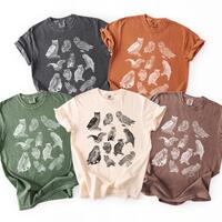 Vintage Owl Shirt, Cottagecore Graphic Tee, Retro Birdwatching Y2K Shirt, Comfort Colors Nature Wild