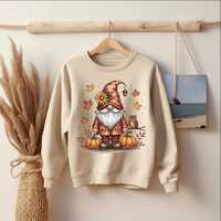 Fall Gnome Sweatshirt, Autumn Gnome T-Shirt, Pumpkin Owl Hoodie, Thanksgiving Fall Shirt