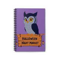Owl Night Market - Spiral Notebook