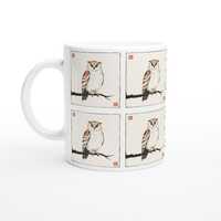 Japanese Owl Mug - Kawaii Coffee Cup - Wise Owl Design - Anime Tea Mug - Wabi Sabi Design Mug - Cowo