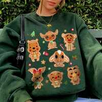 Pooh Piglet Eeoyore Tiger Owl Ginger Bread Comfort Color Shirt, Very Merry Christmas Party, Disneyla