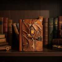 Handmade Leather Journal with Owl Design Vintage Writing Notebook Rustic Diary with Lock Unique Gift