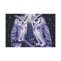 Owls Under the Moon Wrapping Paper | Mystical Halloween Gift Wrap | Dreamy Autumn Packaging