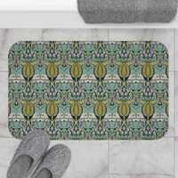 Art Nouveau Owl Bathroom Decor: Nature Decor, Blue Green Towels