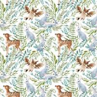 Deer fabric Owl fabric Forest animals fabric Forest friends fabric Baby fabric by the Yard Nursery f