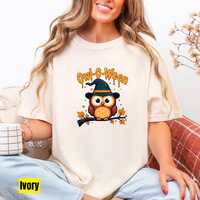Playful Owl Halloween Shirt: Owl-O-Ween Witch Hat Graphic Tee