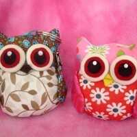 Fabric Owl Sewing Pattern: Stuffed Toy Keychain (PDF Digital Download)