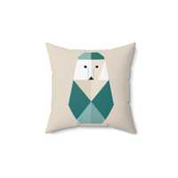 Owl Pattern Square Pillow with Insert, Double-Sided Print, Cozy Home Decor Gift