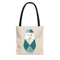 Geometric Owl Tote Bag - Reusable Shopping Bag Gift for Owl and Nature Lovers