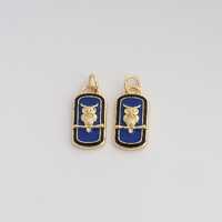 18K Gold Filled Owl Pendant Dainty Enamel Animal Charms for DIY Jewelry Findings Supply