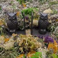 Cast Iron standing owl book ends-books-book-Elegant decor-Vintage Style-library