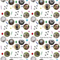 Personalised Owls Birthday Gift Wrapping Paper Choose Background Large Sheet 32" x 24" (81