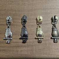 5 in a Pack Zipper Pull Owls, Birds Zipper Pull, Animal Zipper Pull, #5 Nylon Zipper Pulls, Purse Ha