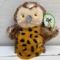 Eco Owl Hand Puppet: Plush Soft Toy - The Puppet Company