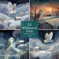 Barn Owl Clip Art: Watercolour Bird At Night Ephemera (22 JPGs, Digital Download, Commercial Use) Ca