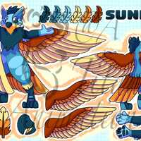 Owl Fursona Refrence Sheet (PSD)
