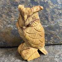 OWL Figurine  Palo Santo Holy Wood  3" Figurine Purifying Cleansing 30729ET